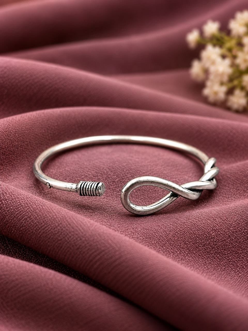 Twisted Infinity Silver Cuff - Image 2