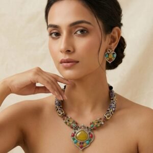 Traditional Meenakari Statement Necklace Set