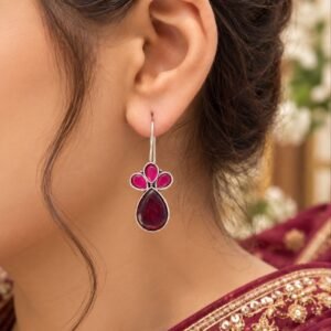 Multicolor Beaded Stud Earrings – Small Ethnic Design